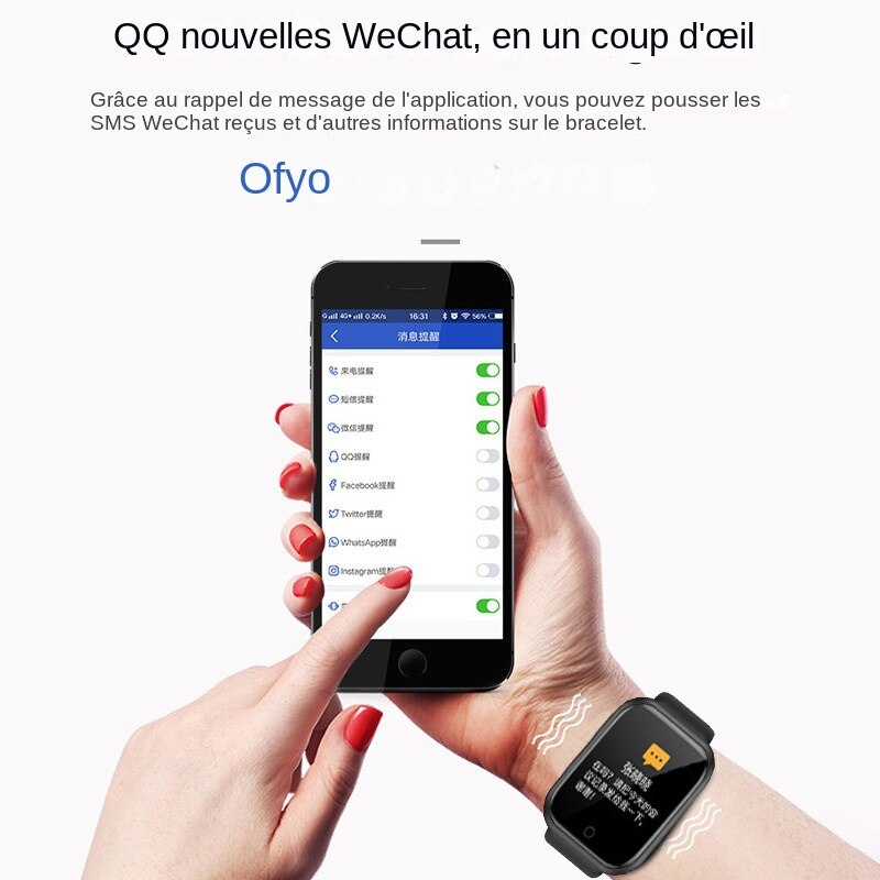 Montre connctée intelligente Y68