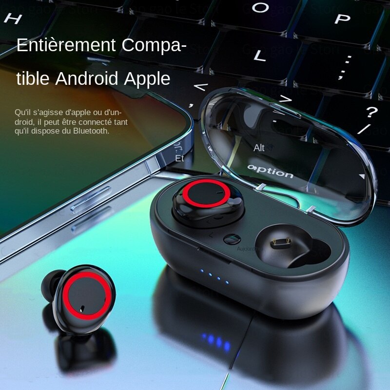écouteurs Y50 Sans fil, Casque Hifi Stéréo