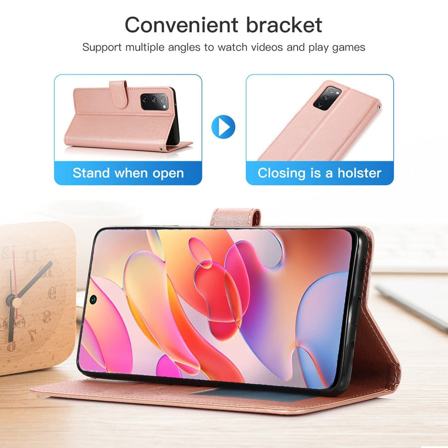 Etui portefeuille en cuir pour Xiaomi Redmi
