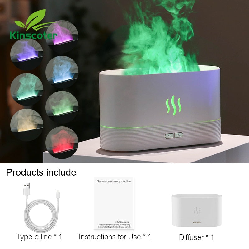 diffuseur d'arôme à effet flamme