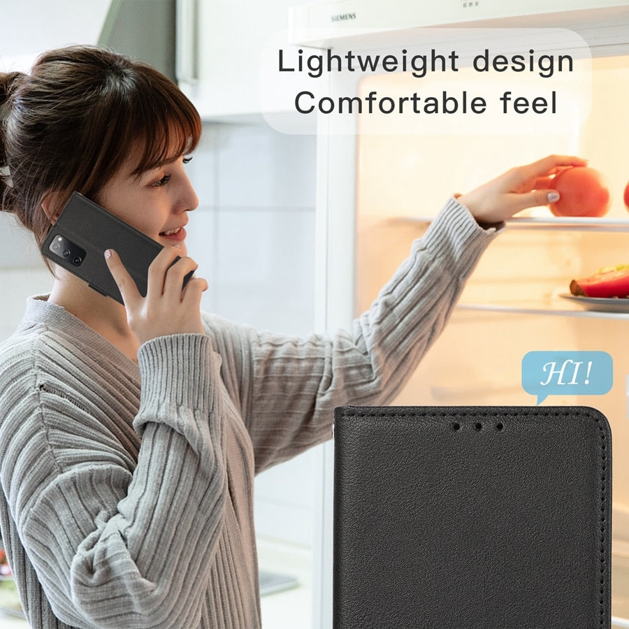 Etui portefeuille en cuir pour Xiaomi Redmi