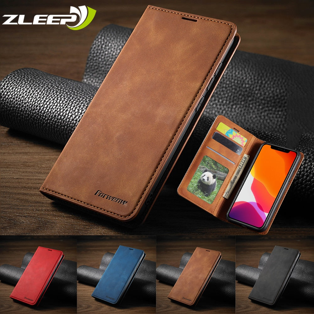 Étui en cuir de luxe pour iPhone