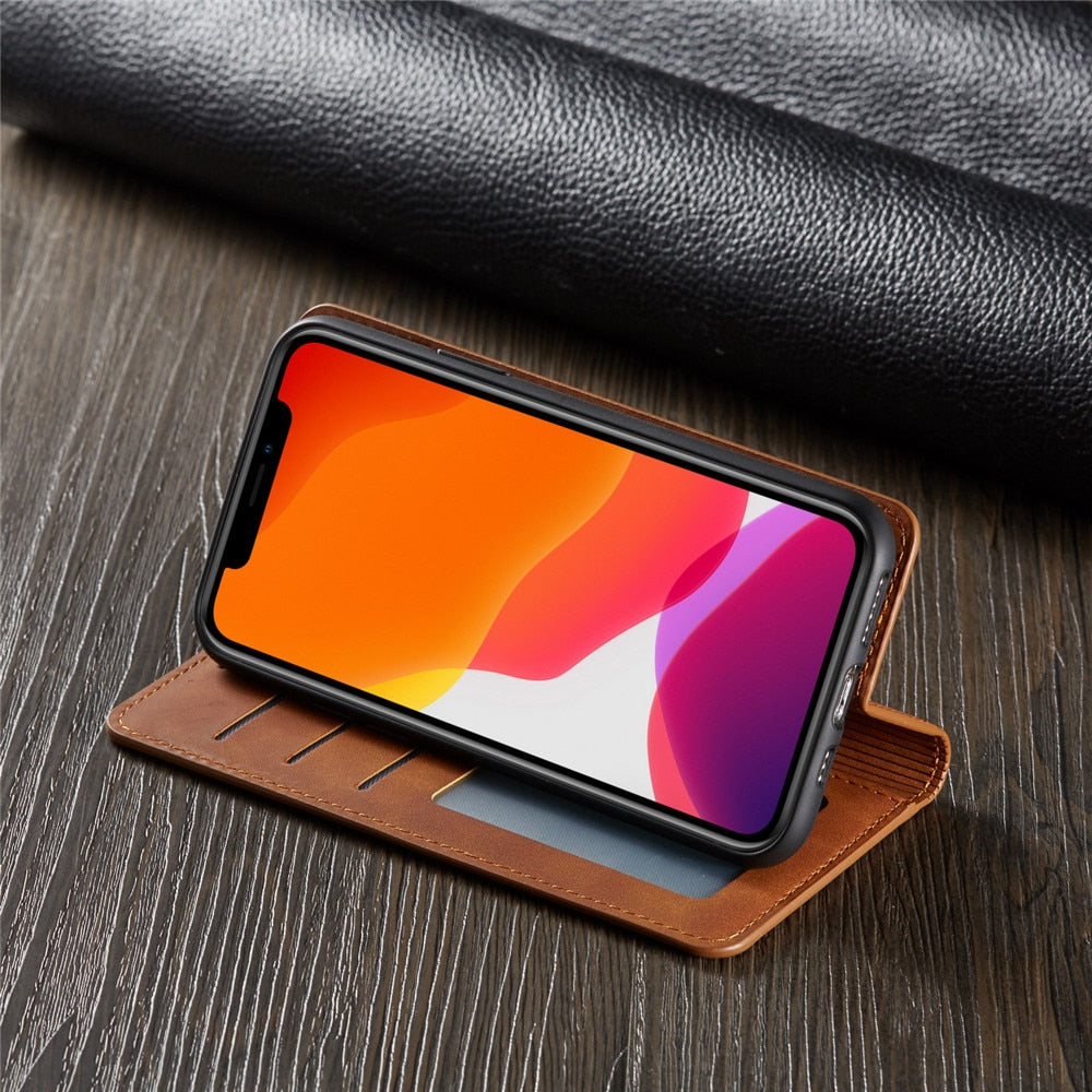 Étui en cuir de luxe pour iPhone