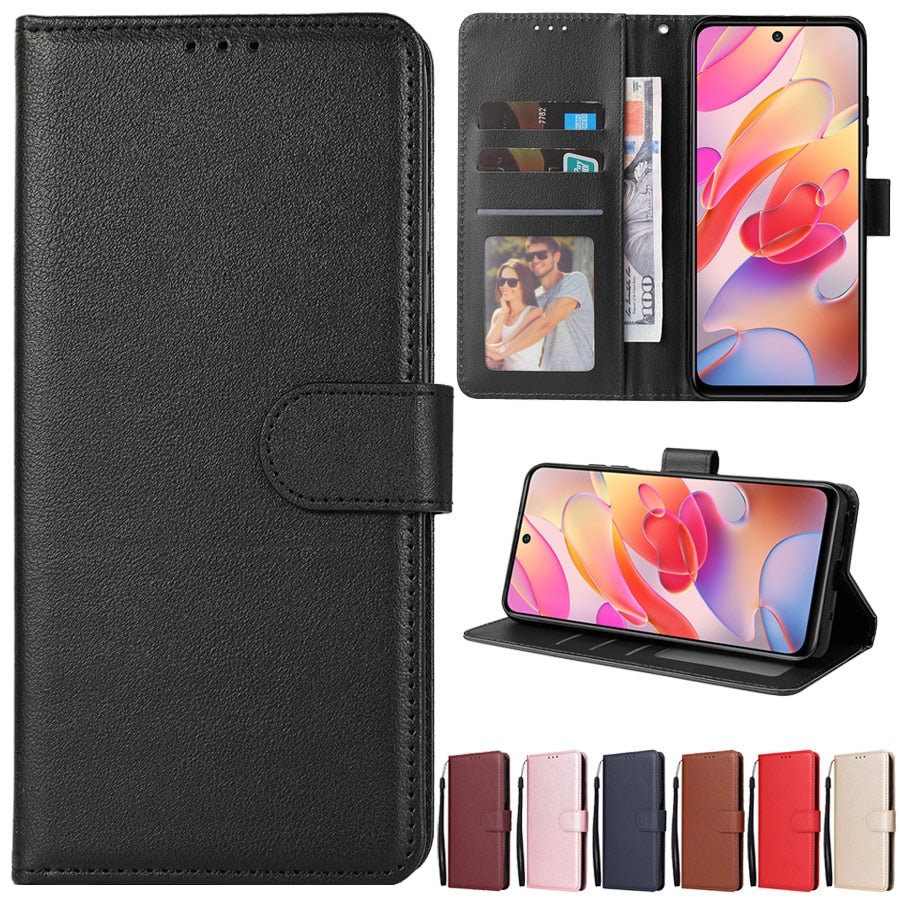 Etui portefeuille en cuir pour Xiaomi Redmi