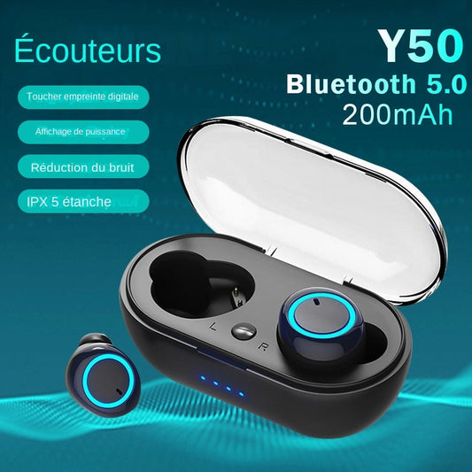 écouteurs Y50 Sans fil, Casque Hifi Stéréo